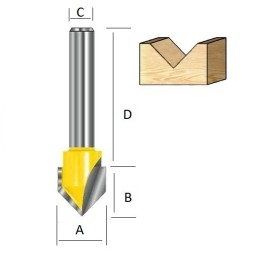 Фреза для V-образных пазов Makita D-10718