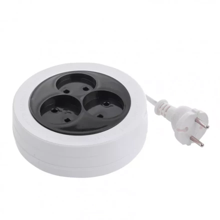 Удлинитель электрический бытовой рулетка 3 м 3 розетки 6 А тип УХ-6 Россия Сибртех 95903 купить в Нефтеюганске