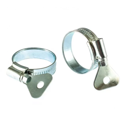 Хомуты металлические червячные 25-38 мм ширина 12 мм W1 с металлическим ключом 2 шт Сибртех 476527 купить в Нефтеюганске