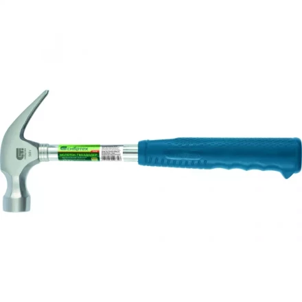 Молоток гвоздодер металлическая трубчатая обрезиненная рукоятка вес 560гр боек 29мм СИБРТЕХ 10438 купить в Нефтеюганске