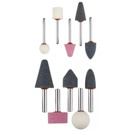 Набор ЗУБР &quot;МАСТЕР&quot;: Абразивные минишарошки-насадки для гравера и дрели, хвостовик d 3,2мм,  d 6мм 35998-H10 купить в Нефтеюганске