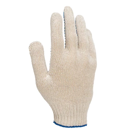 Перчатки трикотажные усиленные, с ПВХ точкой, 7 класс вязки Россия 677725 купить в Нефтеюганске