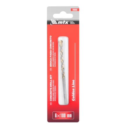 Сверло по бетону Matrix Golden Line, 6 х 100 мм цилиндрический хвостовик, 708069 купить в Нефтеюганске