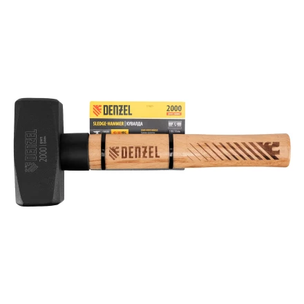 Кувалда, 2000 г Denzel, кованая головка, буковая рукоятка 11021 купить в Нефтеюганске