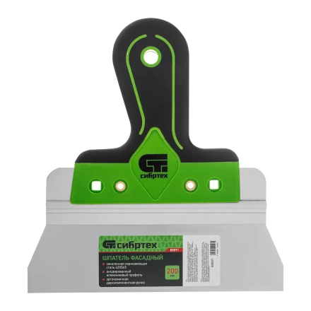 Шпатель фасадный Сибртех , нержавеющая сталь 420S45, 200 мм, 2-компонентная ручка, 85591 купить в Нефтеюганске