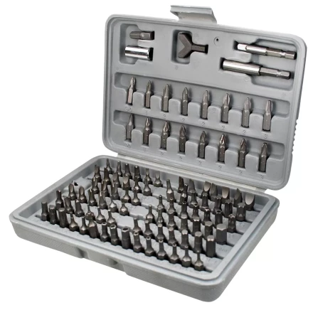 Набор бит, адаптеры для бит, CrV, 100 предм., в пласт. боксе  SPARTA 113975 купить в Нефтеюганске