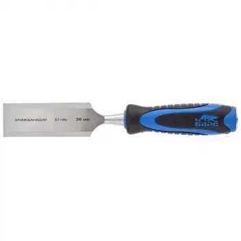 Долото-стамеска,плоская,38мм, двухкомпонентная рукоятка,металлический затыльник БАРС 24659 купить в Нефтеюганске