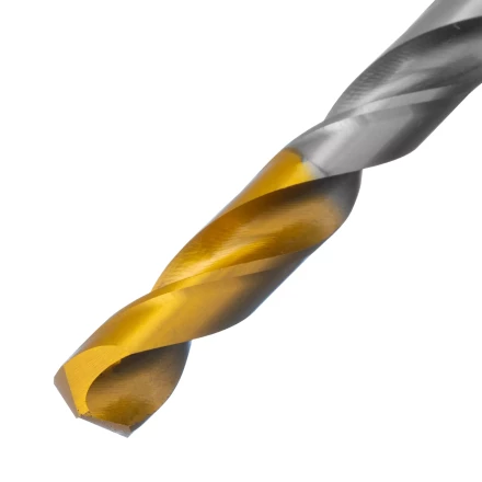 Сверло спиральное по металлу Denzel, 7,5 х 156 мм, Р6М5, Golden Tip, удлиненное, 718259 купить в Нефтеюганске