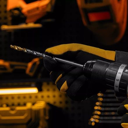 Сверло спиральное по металлу Denzel, 7,5 х 156 мм, Р6М5, Golden Tip, удлиненное, 718259 купить в Нефтеюганске