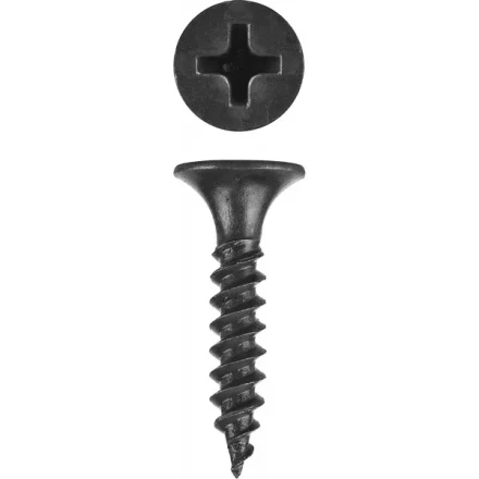 Саморезы фосфатированные с мелкой резьбой, гипсокартон-металл, ЗУБР 300015-35-019, PH2, 3,5 x 19 мм, 2500 шт 300015-35-019 купить в Нефтеюганске