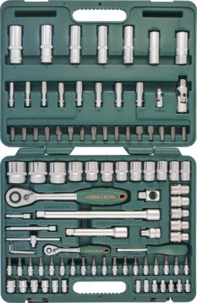 Набор головок торцевых 1/2&quot;DR 10-32мм 1/4&quot;DR 4-14мм 94предмета Jonnesway S04Н52494S 47400 купить в Нефтеюганске