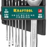 Наборы ключей гаечных рожковых KRAFTOOL, Cr-V, DIN 3110, на пластиковой подвеске 27033-H8C купить в Нефтеюганске