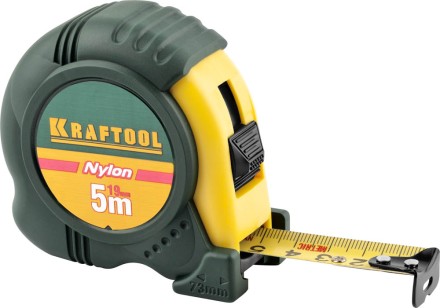 Рулетка KRAFTOOL &quot;EXPERT&quot; с нейлоновым покрытием, обрезин корпус, 5/19мм 34122-05-19_z01 купить в Нефтеюганске