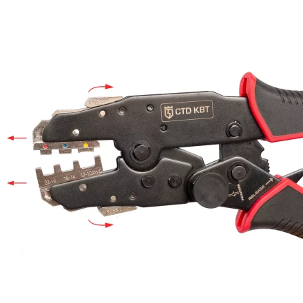 Пресс-клещи КВТ CTD+5 с механизмом быстрой смены матриц: комплект из 5 шт. для опрессовки (набор) (101859) купить в Нефтеюганске