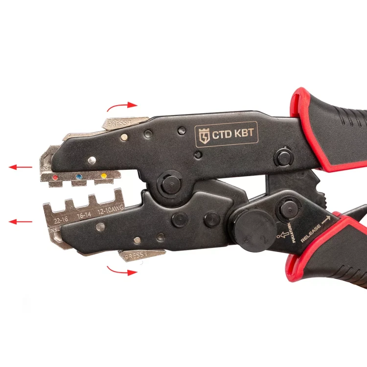 Пресс-клещи КВТ CTD+5 с механизмом быстрой смены матриц: комплект из 5 шт. для опрессовки (набор) (101859) купить в Нефтеюганске