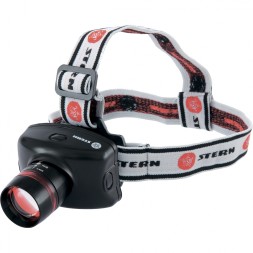 Фонарь наголовный Zoom 3W LED CRE Q5 160 Лм 100 м 3 режима 100% - 50% - стробоскоп 3хААА Stern 90567