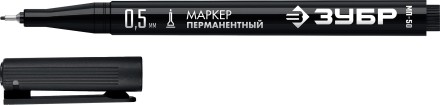 ЗУБР МП-50 черный, 0.5 мм перманентный маркер (06321-2) купить в Нефтеюганске