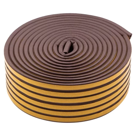 Уплотнитель резиновый, 24 м, профиль &quot;P&quot;, коричневый Сибртех 88902 купить в Нефтеюганске