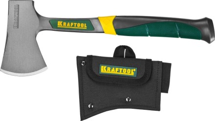 Топорик KRAFTOOL туристический цельнокованый с трехкомпонентной рукояткой, в чехле, 0,6 кг 20645-06 купить в Нефтеюганске