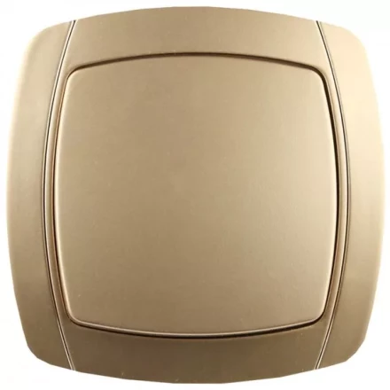 Выключатель СВЕТОЗАР &quot;АКЦЕНТ&quot; одноклавишный в сборе, цвет золотой металлик, 10А/~250В SV-54230-GM купить в Нефтеюганске