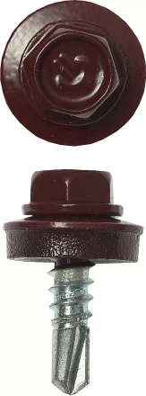 Саморезы ЗУБР &quot;ПРОФЕССИОНАЛ&quot; окраш., RAL 3005 темно-красн., для крепл. кров. матер. к металл. констр., 5.5x19мм, 500шт 4-300315-55-019-3005 купить в Нефтеюганске