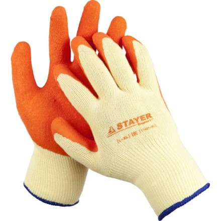 Перчатки STAYER &quot;EXPERT&quot;  рабочие с рельефным латексным покрытием, 10 класс, L-XL 11407-XL купить в Нефтеюганске