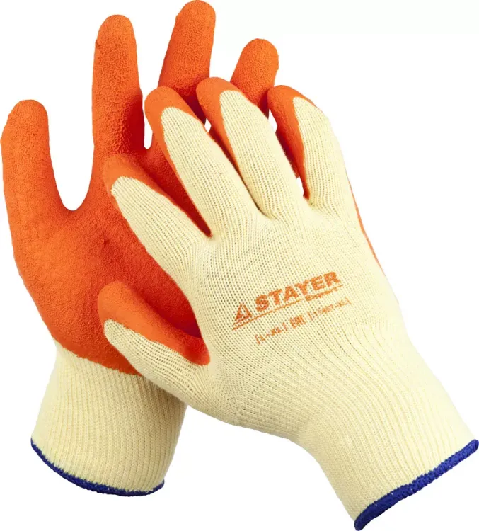 Перчатки STAYER "EXPERT"  рабочие с рельефным латексным покрытием, 10 класс, L-XL 11407-XL купить в Нефтеюганске