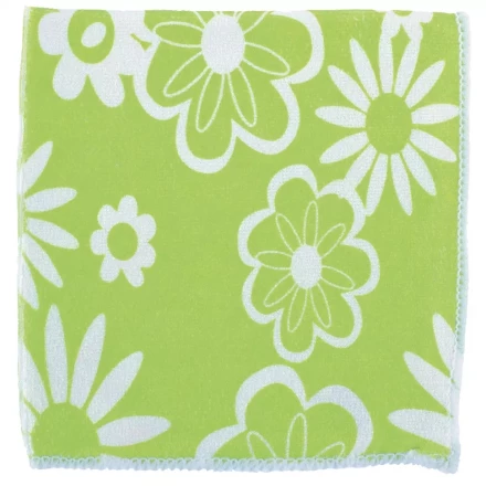 Салфетки из микрофибры с зелеными цветами 300х300 мм Elfe 92307 купить в Нефтеюганске