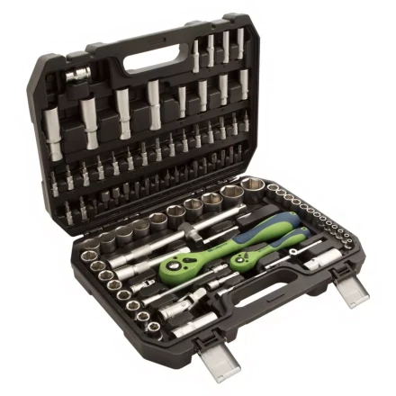 Набор инструментов 94 предмета, CrV, 1/2&quot;, 1/4&quot; Сибртех 13509 купить в Нефтеюганске