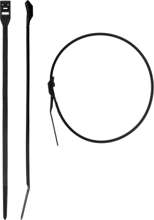 Кабельные стяжки черные КОБРА с плоским замком нейлоновые пакет серия ПРОФЕССИОНАЛ купить в Нефтеюганске