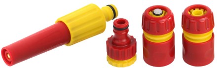 Набор GRINDA &quot;CLASSIC Quick-Connection System&quot; поливочный пластиковый: наконечник регулир,2 соединителя, адаптер внешний 8-427286_z01 купить в Нефтеюганске