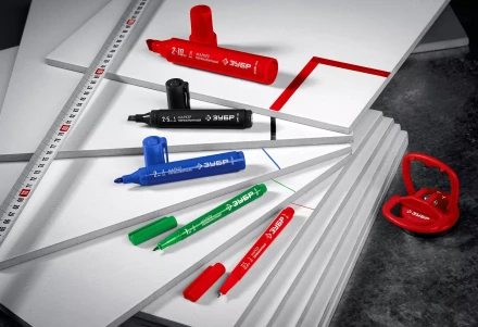 ЗУБР МП-50 красный, 0.5 мм перманентный маркер (06321-3) купить в Нефтеюганске