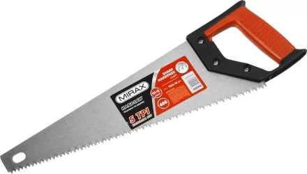 Ножовка по дереву (пила) MIRAX Universal 400 мм, 5 TPI, рез вдоль и поперек волокон, для крупных и средних заготовок 1502-40_z01 купить в Нефтеюганске
