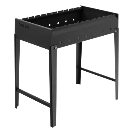 Мангал сварной Camping Palisad 69668, 605 х 375 х 138/640 мм, сталь 2 мм купить в Нефтеюганске