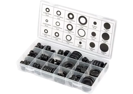 Набор сальников D 6,35 - 25,4 мм 125 предметов СИБРТЕХ 47599 купить в Нефтеюганске