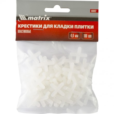 Крестики 4 мм для кладки плитки 100 штук MATRIX артикул 88092 купить в Нефтеюганске