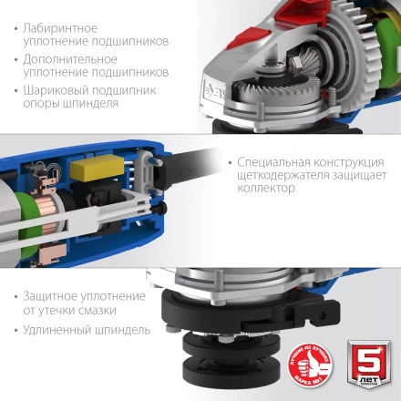 Машина углошлифовальная компактная УШМ-П125-750 серия ПРОФЕССИОНАЛ купить в Нефтеюганске