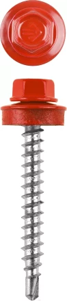 Саморезы ЗУБР окраш., RAL 3003 рубин.-красн., для крепл. кров. матер. к дерев. обреш., 4.8x38мм, 300шт 4-300315-48-038-3003 купить в Нефтеюганске