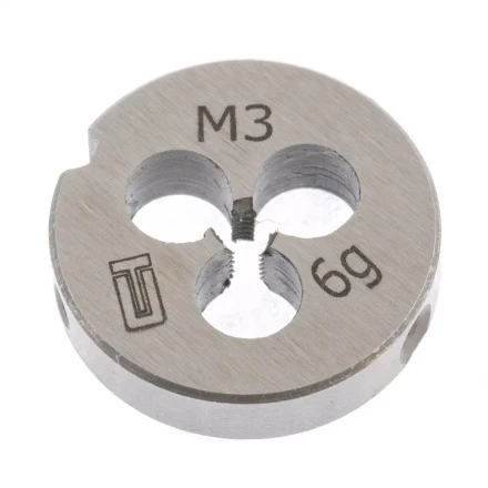 Плашка М3 х 0,5 мм СИБРТЕХ 77005 купить в Нефтеюганске