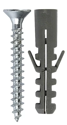 Дюбель ЗУБР полипропиленовый распорный 5,0x25мм с оцинкованным шурупом PZ, 3,0х25мм, ТФ7, 50шт 4-301037-05-025 купить в Нефтеюганске