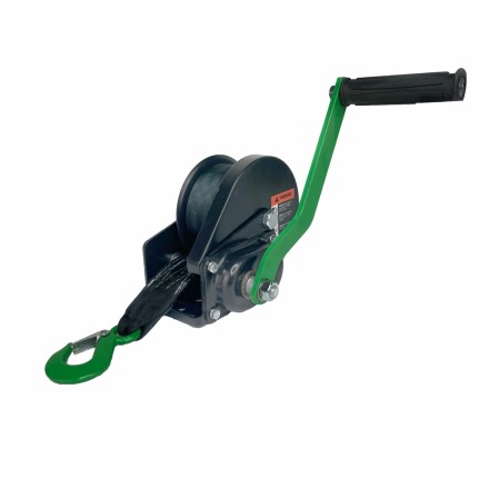 Лебедка ручная барабанная с тормозом HITCH HWB 1100 1100 кг лента 10 м (SZ073179) купить в Нефтеюганске