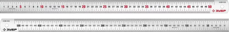 ЗУБР Про-50, длина 0.50 м, усиленная нержавеющая линейка, Профессионал (34280-050) купить в Нефтеюганске