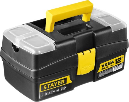 Ящик для инструмента &quot;VEGA-12&quot; пластиковый, STAYER 38105-13_z03 купить в Нефтеюганске