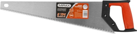 Ножовка по дереву (пила) MIRAX Universal 500 мм, 5 TPI, рез вдоль и поперек волокон, для крупных и средних заготовок 1502-50_z01 купить в Нефтеюганске