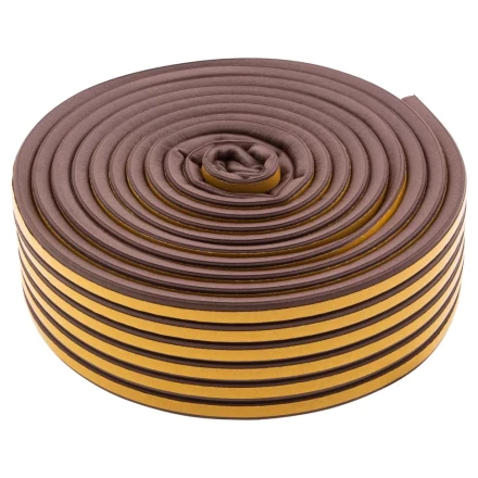 Уплотнитель резиновый, 24 м, профиль &quot;D&quot;, коричневый Сибртех 88904 купить в Нефтеюганске