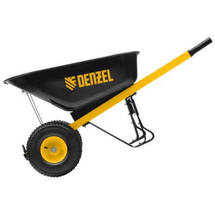 Тачка строительная Denzel 69000, усиленная, объем 140 л, 250 кг, двухколесная, колесо 15х6.00-6 купить в Нефтеюганске