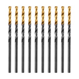Сверло по металлу, 2,5 мм, HSS-Tin, Golden Tip, 10 шт. Denzel 717204