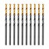 Сверло по металлу, 2,5 мм, HSS-Tin, Golden Tip, 10 шт. Denzel 717204 купить в Нефтеюганске