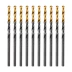 Сверло по металлу, 2,5 мм, HSS-Tin, Golden Tip, 10 шт. Denzel 717204 купить в Нефтеюганске
