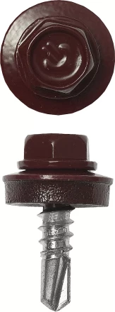 Саморезы ЗУБР &quot;ПРОФЕССИОНАЛ&quot; окраш., RAL 3005 темно-красн., для крепл. кров. матер. к металл. констр., 5.5x25мм, 420шт 4-300315-55-025-3005 купить в Нефтеюганске